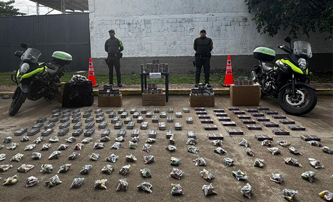 Incautación de pólvora en la vía San Roque – Bosconia: más de 18 millones de pesos en mercancía ilegal