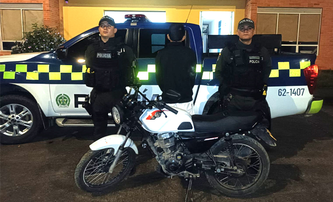 La Policía Nacional aprehendió a un adolescente por receptación en Villavicencio