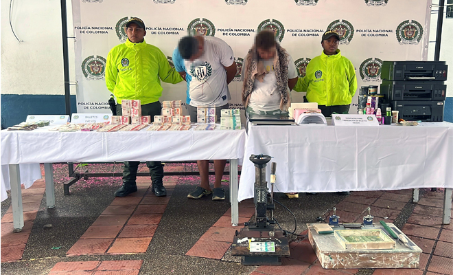 La Policía Nacional desarticuló imprenta ilegal de moneda falsa en Villavicencio