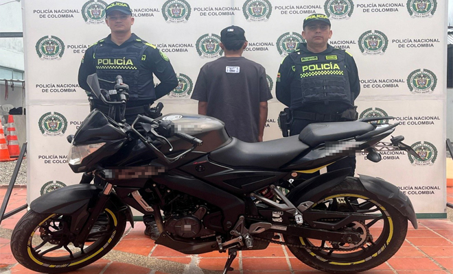 El rodante fue hurtado en el municipio de Guamal y gracias a la información oportuna de la víctima y al plan candado por parte de las autoridades se logró interceptar y aprehender al menor.