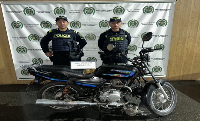 Se inmovilizó una motocicleta utilizada presuntamente para facilitar la acción delincuencia
