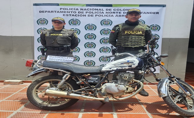 Recuperada una motocicleta con alteraciones en su identificación