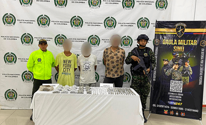 En una serie de acciones operativas llevadas a cabo en Montería, la Policía ha logrado capturar a cuatro personas en flagrancia por el delito de tráfico, fabricación o porte de estupefacientes.