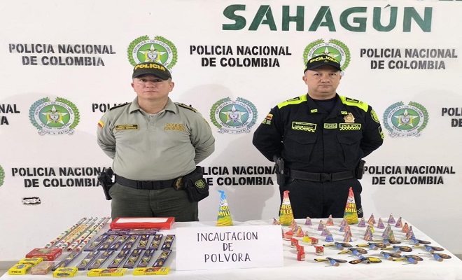 Operativo incautan más de 7.000 unidades de pólvora en Córdoba