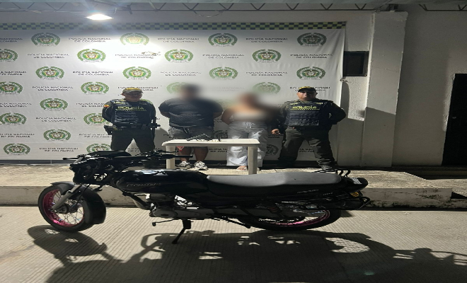 Dos personas capturadas por el delito de porte ilegal de armas de fuego 