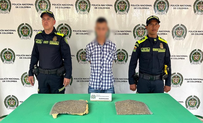 Policía Nacional contra el tráfico de estupefacientes en Neiva