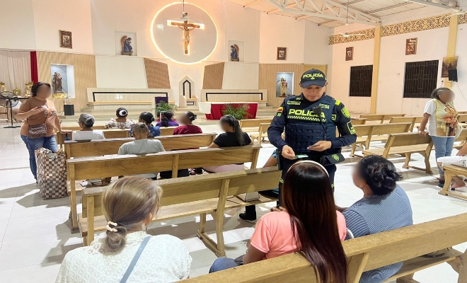 Policía acompaña celebraciones religiosas en el Cesar 