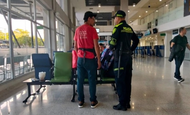 En el aeropuerto de Montería 