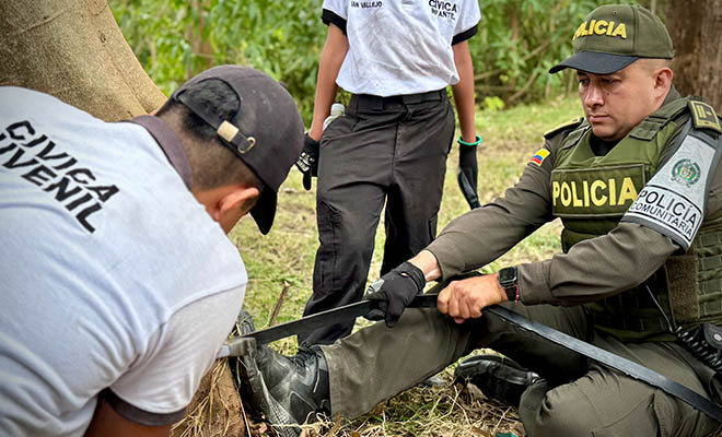 La recuperación del entorno incluyó señalización con códigos QR para orientar a mujeres víctimas de violencia en el barrio Cadillal.
