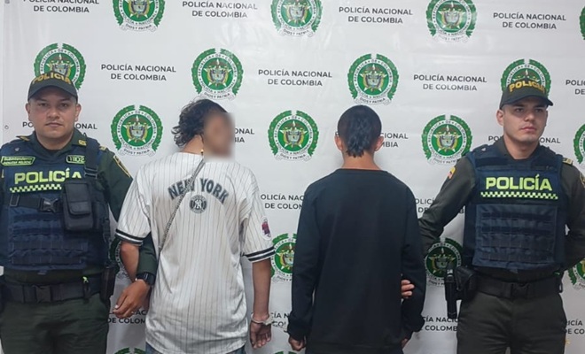 Por intimidar a menor de edad con arma cortopunzante fueron capturados en Manizales