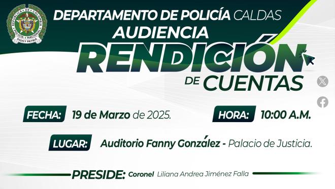 Policía Caldas presenta su rendición de cuentas vigencia 2024