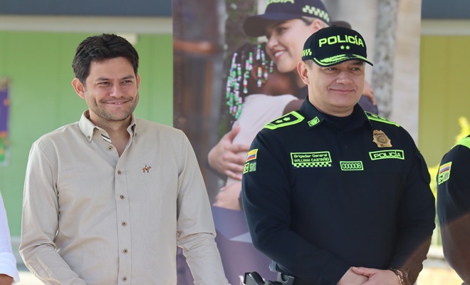 Secretario de seguridad y Comandante Meval