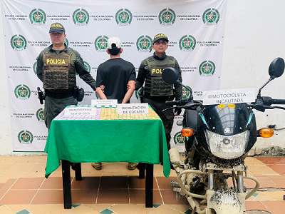 Una persona fue capturada en flagrancia por el tráfico, fabricación o porte de estupefacientes