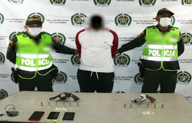 Capturado delincuente por hurto, portaba arma de fuego