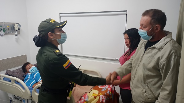 El departamento de policía Santander acompaña a las familias de los niños víctimas del siniestro vial