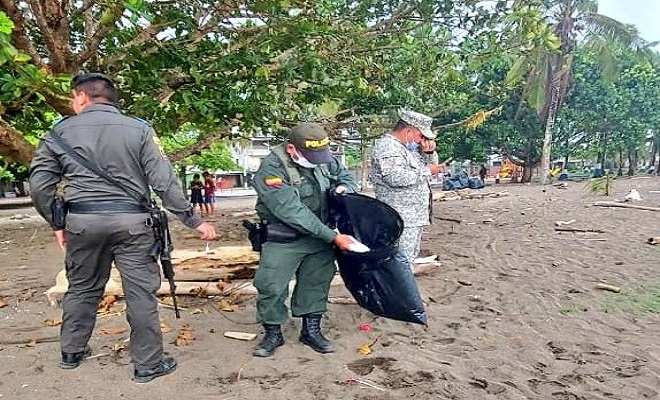 Adelantamos jornada de ornato y embellecimiento en playas de Juradó Chocó
