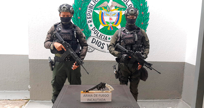 Arma utilizada por Mojarro para huir de la acción policial