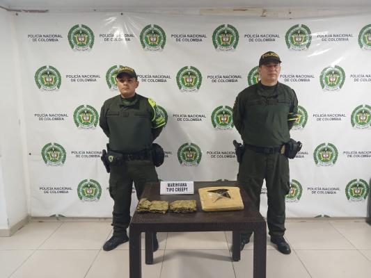 Aprehensión con marihuana en la vía Villavicencio a Puerto López 