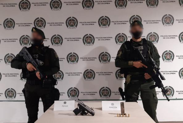 Oportuna reacción Policial permite la incautación de un arma de fuego