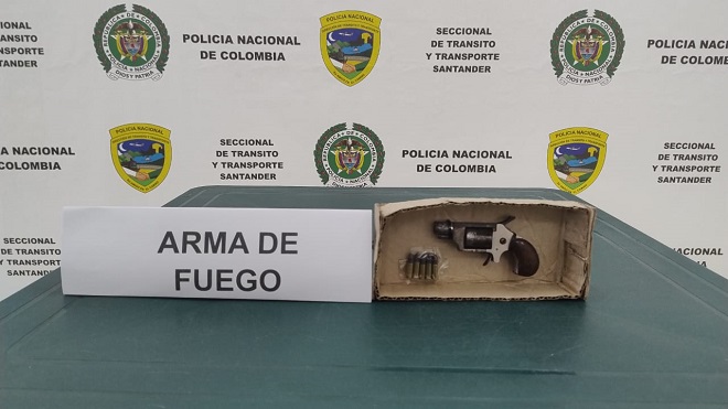 Incautada un arma de fuego tipo revólver calibre 22 