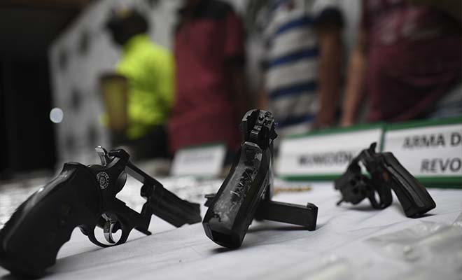 armas de fuego incautadas