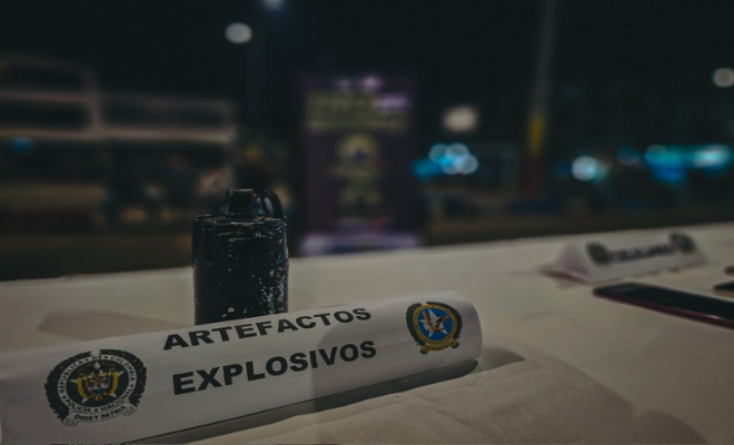 artefacto explosivo que se logró incautar en procedimiento policial