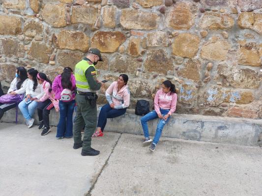 Balance operativo del fin de semana en el departamento de policía Santander