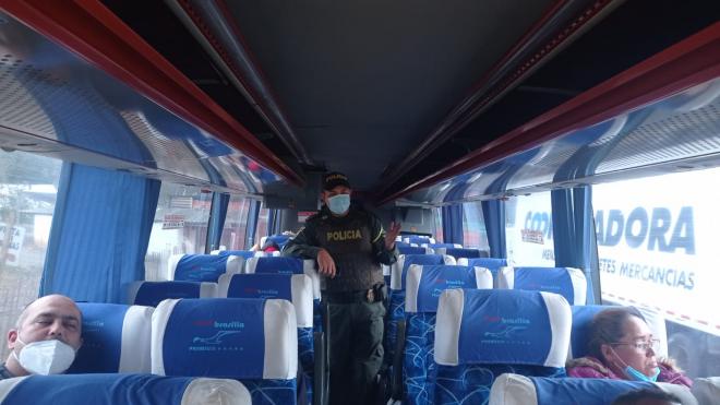 Balance operativo del fin de semana en el departamento de policía Santander