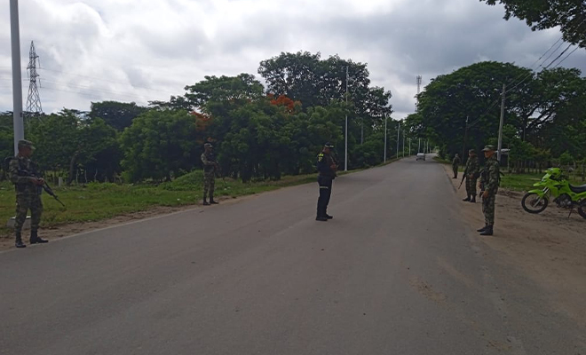 565 uniformados de la Policía Bolívar fueron los encargados de velar por la seguridad en los municipios y corregimientos. 