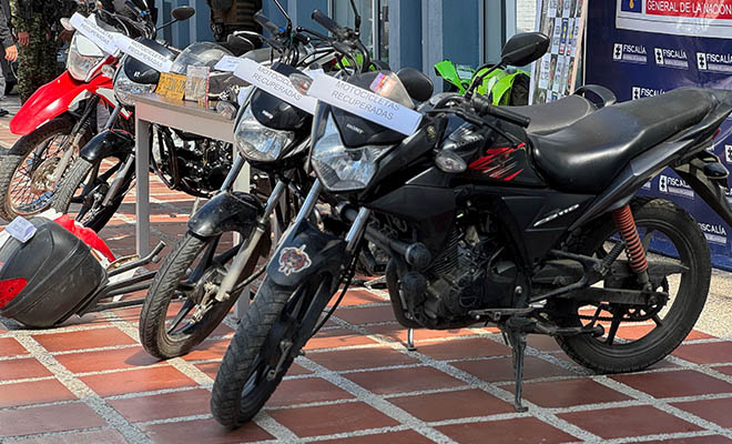 se recupero cuatro motocicletas que figuraban hurtadas.