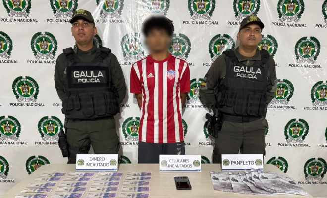 Capturado en flagrancia presunto extorsionista en Soledad