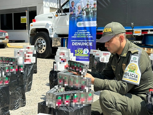 Cajetillas de cigarrillo incautado