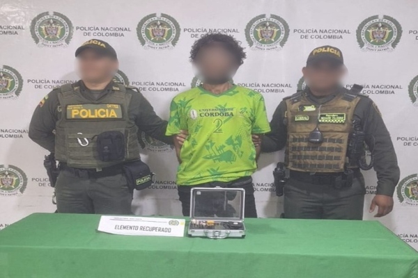 La Policía Metropolitana de Montería con esta captura logra la recuperación 