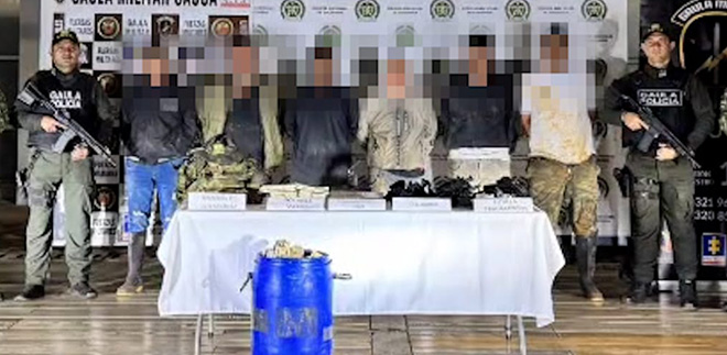 Captura de 18 presuntos integrantes del grupo delincuencial