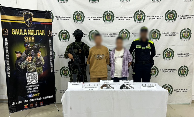 Foto institucional de los capturados 