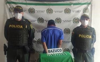 Un hombre es capturado por el delito de tráfico, fabricación o porte de estupefacientes