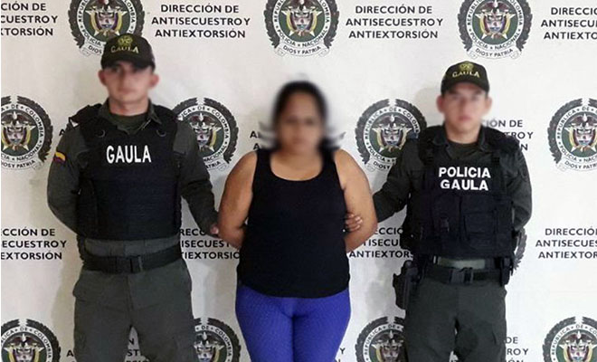 En-el-Meta-la Policía Nacional-captura-presunta-extorsionista-de-una comerciante