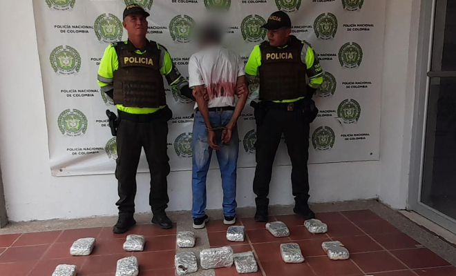 Captura de un adulto mayor por el delito de tráfico, fabricación o porte de estupefacientes