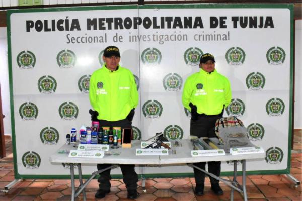 En tiempo récord, policía captura a delincuentes dedicados al hurto en Tunja