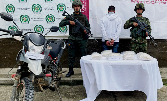 Capturado con 10.5 kilos de 'coca'