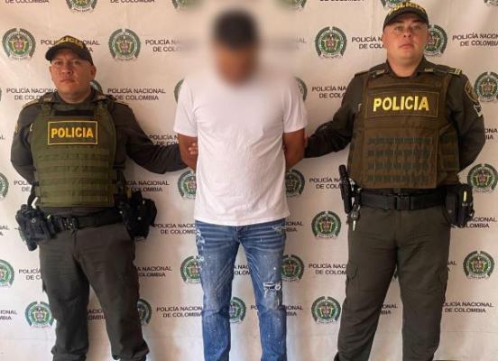 capturado con arma de fuego