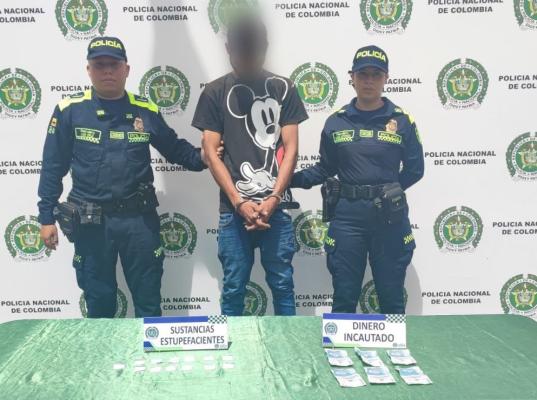 capturado con sustancias de estupefacientes