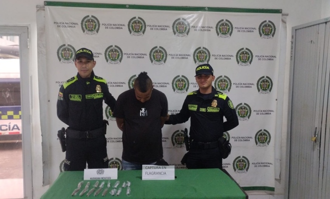Capturado en Montería por porte de marihuana durante operativo de patrullaje