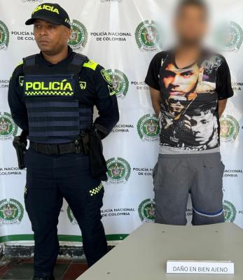 capturado por daño en bien ajeno