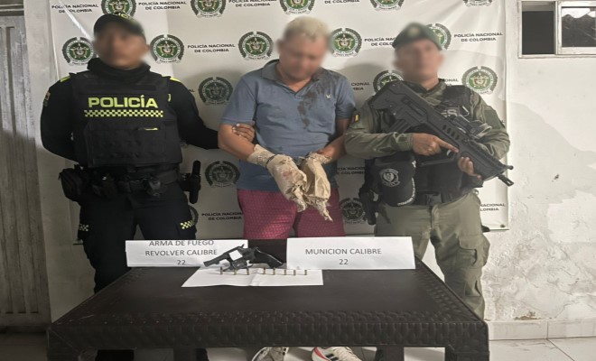 En un trabajo articulado entre fuerzas capturaron a un sujeto por el delito de fabricación, tráfico, porte de armas de fuego en el municipio de Sampues