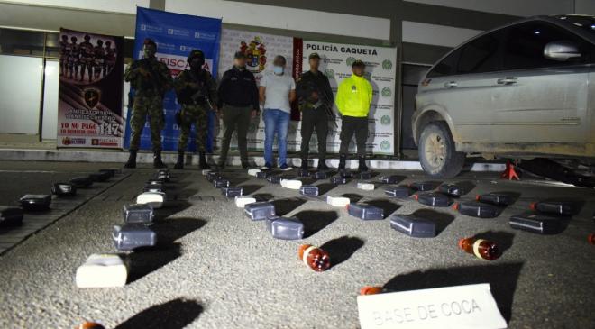 Incautación de base de coca