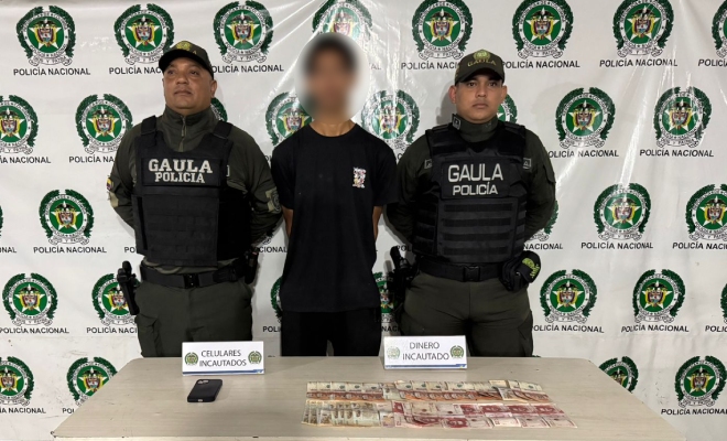 Presuntamente se encargaba de dinamizar extorsiones en establecimientos de comercio del municipio.