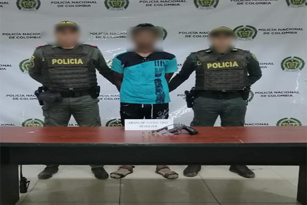 Capturado por porte ilegal de armas de fuego 