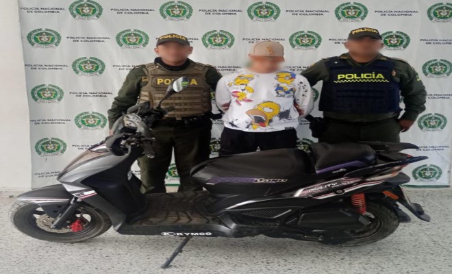 En las ultimas horas un hombre fue sorprendido con una motocicleta reportada como hurtada 