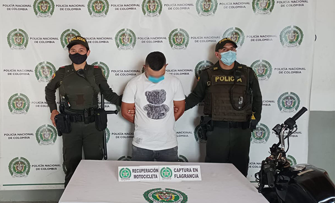 Capturado por hurto de motocicleta en Medellín